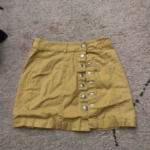 Yellow jean skirt